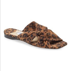 Jimmy Choo leopard print suede slide sandal NIB